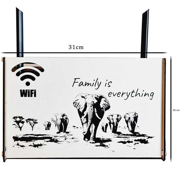 Raft Suport Router Wireless, JOYSTOS, Pentru Mascare Fire si Echipamente WI-FI, 31X20 cm, Alb