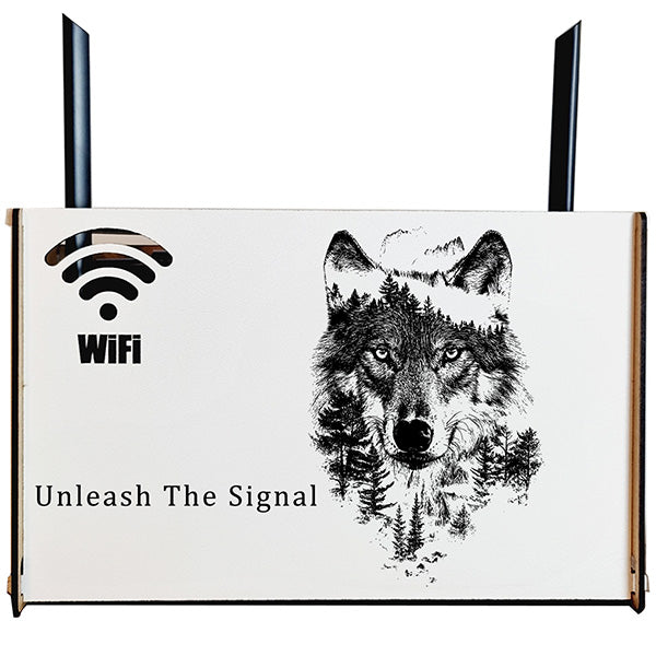 Raft Suport Router Wireless, JOYSTOS, Pentru Mascare Fire si Echipamente WI-FI, 31X20 cm, Alb