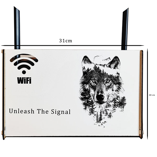 Raft Suport Router Wireless, JOYSTOS, Pentru Mascare Fire si Echipamente WI-FI, 31X20 cm, Alb