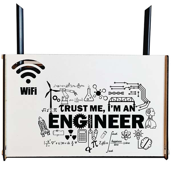 Raft Suport Router Wireless, JOYSTOS, Pentru Mascare Fire si Echipamente WI-FI, 31X20 cm, Alb