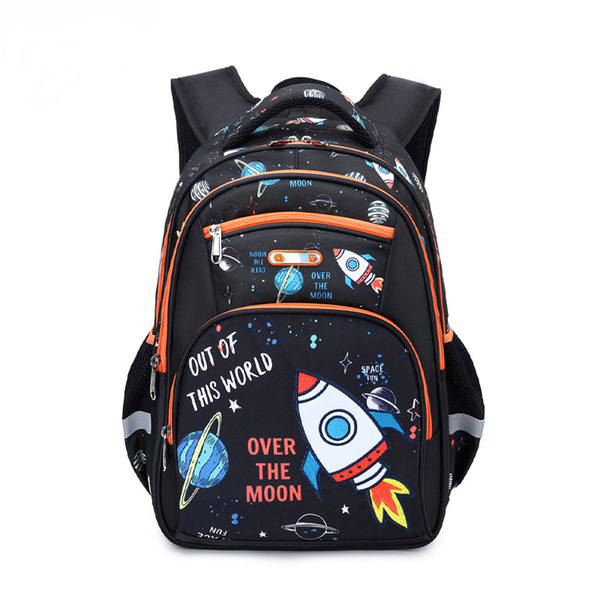 Ghiozdan Scoala, JOYSTOS, Multifunctional, Model Nava Spatiala - Out of this World, Fosforescent, 15, 6 inch, ideal 8-12 ani