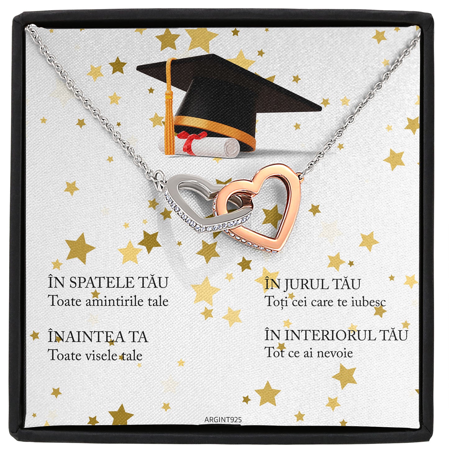 Set Cadou Pentru Fiica, Colega, Iubita, Colier Absolvire, Lungime 40-45 cm, Cadou pentru Fata Absolventa, de la Mama, Matusa, Bunici, Prietena, Iubit