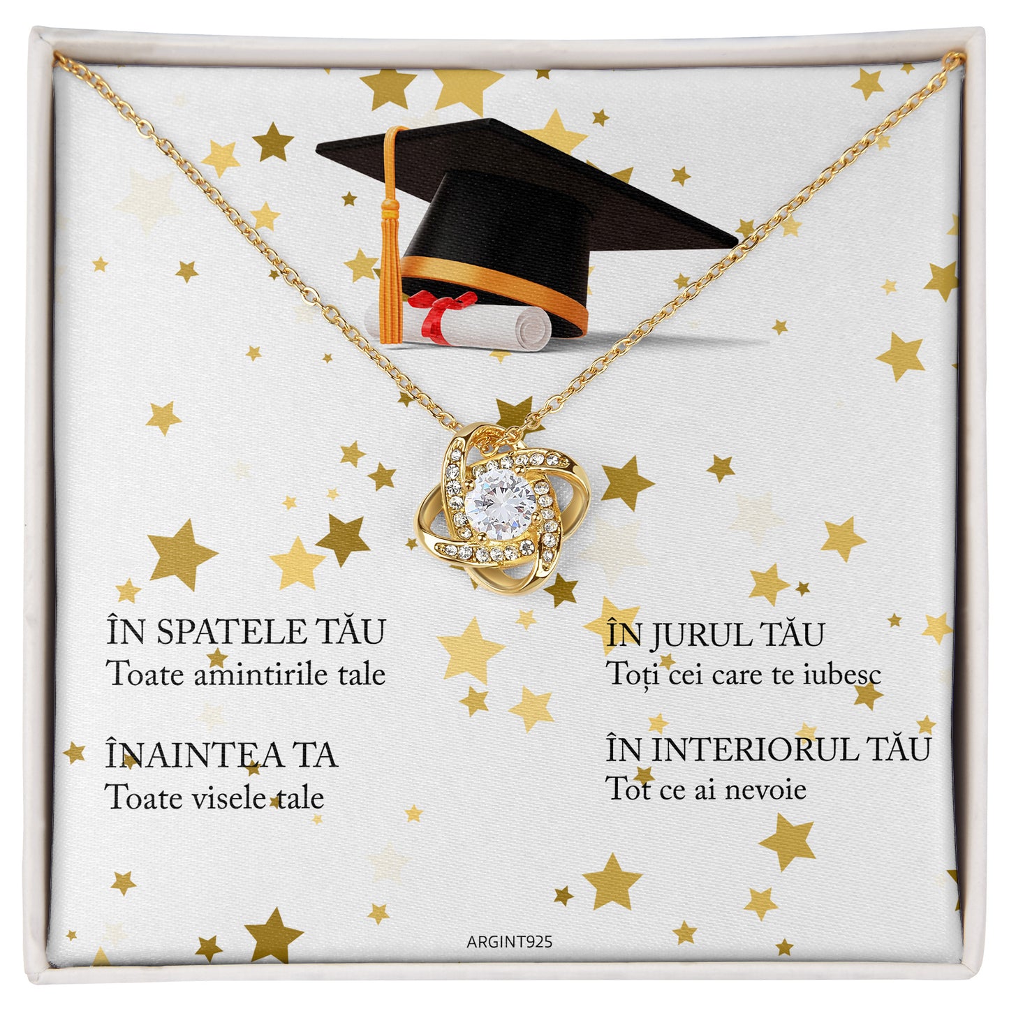 Set Cadou Pentru Fiica, Colega, Iubita, Colier Absolvire, Lungime 40-45 cm, Cadou pentru Fata Absolventa, de la Mama, Matusa, Bunici, Prietena, Iubit
