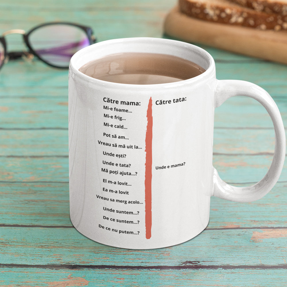 Cană Pentru Mama/Tata, Ceramică, Cana Pentru Cafea si Ceai, Martisor, 8 Martie, Aniversare, Onomastica - Alexia Gifts