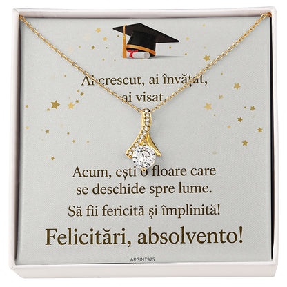 Set Cadou Absolvire – Colier Tempting Beauty Gold cu Mesaj Emoțional