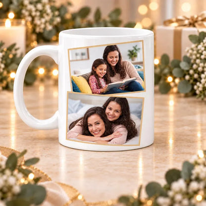 Cană pentru mama, vedere cu fotografiile personalizate