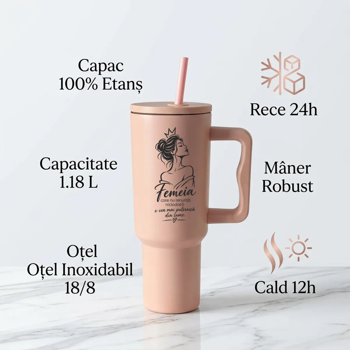 Set cadou premium pentru femei, 11 piese – pătură, termos 1,18 L, lumânare și mască de somn