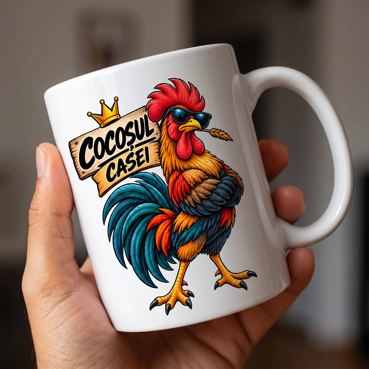 Set Căni Haioase Cuplu – Coćoşul Casei & Şefa Cotețului
