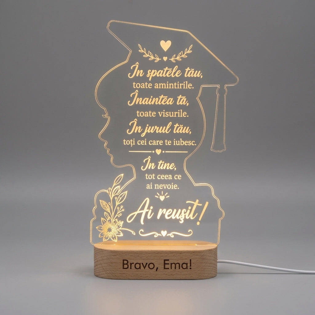 Lampă decorativă de absolvire cu lumină caldă la petrecere