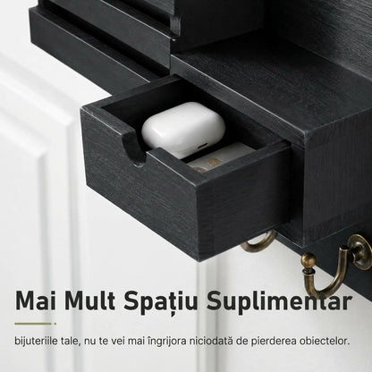 Cuier organizator 4 în 1 pentru corespondență, obiecte mici și chei