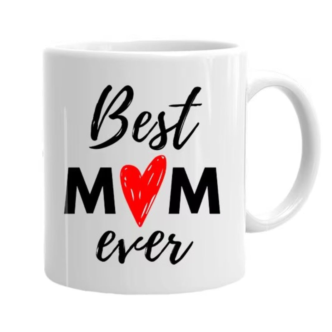 Cadou Parinti - Set cani personalizate cu mesaj "Best mom ever si Best dad ever"