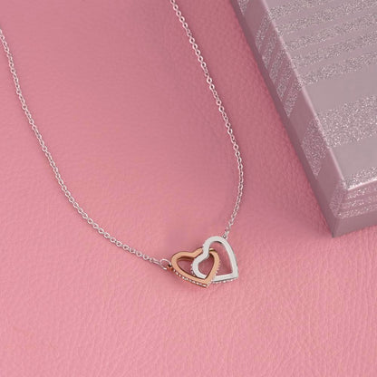 Colier „Inimi Împletite” din Argint 925, Placat cu Aur 18K – Card Personalizat Inclus
