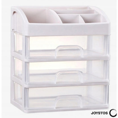 Organizator Cosmetice, JOYSTOS, Cu 3 Sertare Principale Si 5 Compartimente