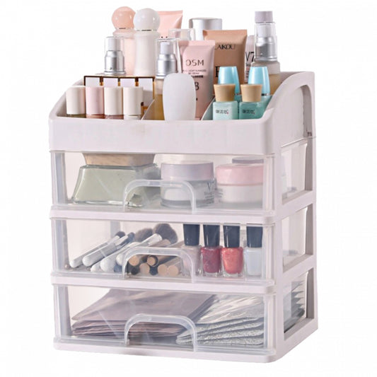 Organizator Cosmetice, JOYSTOS, Cu 3 Sertare Principale Si 5 Compartimente