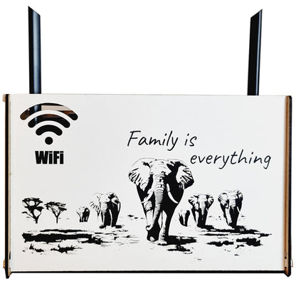 Raft Suport Router Wireless, JOYSTOS, Pentru Mascare Fire si Echipamente WI-FI, 31X20 cm, Alb