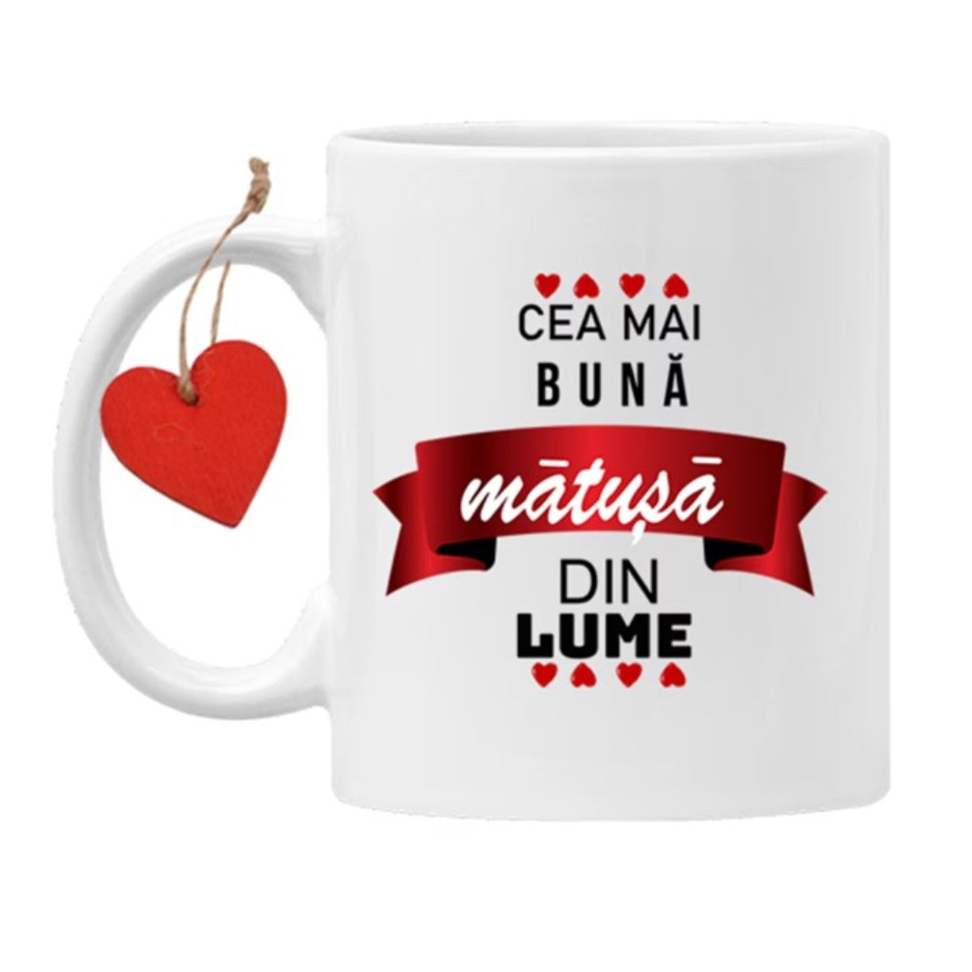 Cadou special pentru unchi si matusa: Set de 2 cani personalizate - Cel mai bun unchi din lume si cea mai buna matusa din lume