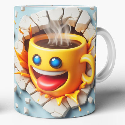 Cană Ceramică JOYSTOS, 330 ml – Emoji 3D, 8 Modele Amuzante