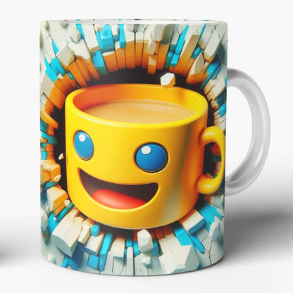 Cană Ceramică JOYSTOS, 330 ml – Emoji 3D, 8 Modele Amuzante