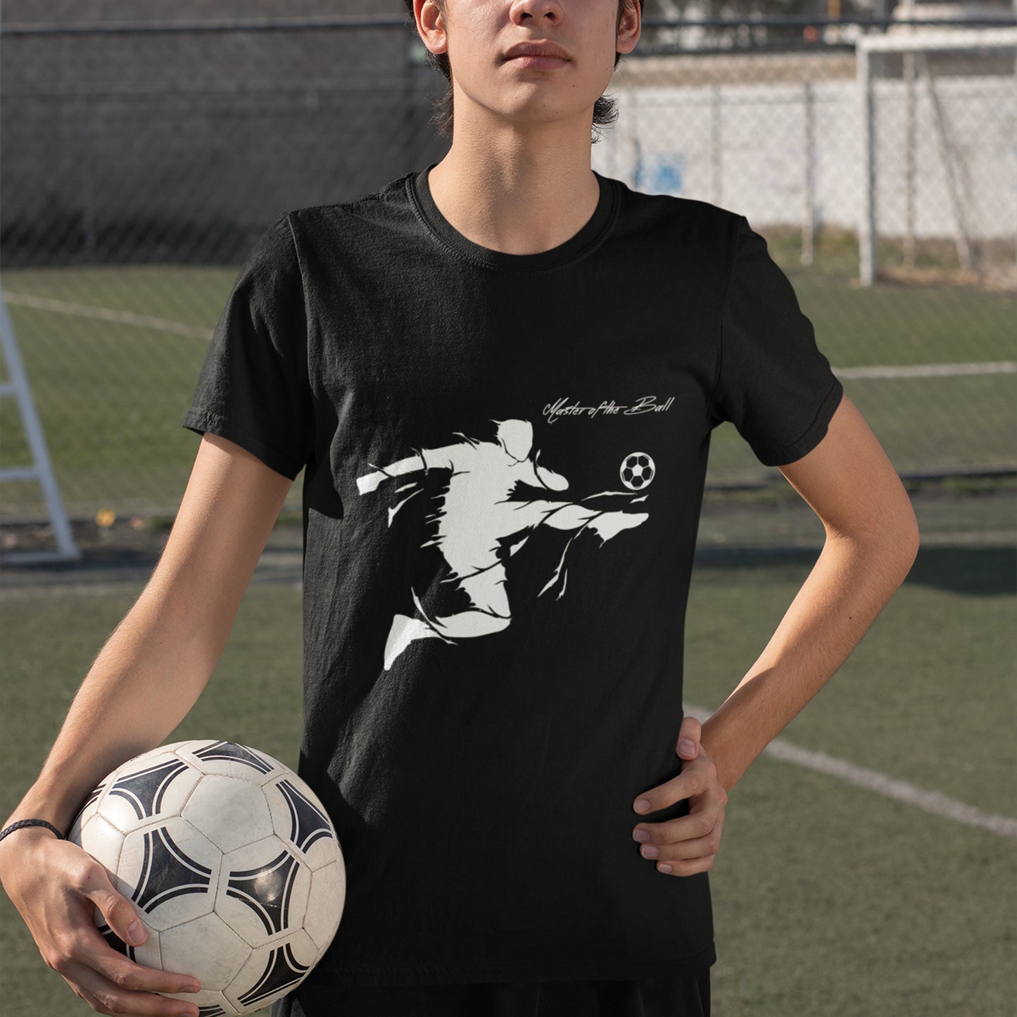 Tricou Unisex, Joystos, Printat cu Design Fotbal, L, Bumbac 100%