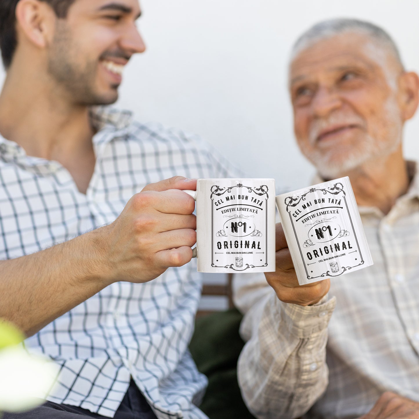 Cadou pentru Tata, Cana Ceramica, Alba, 330 ml, cu Mesaj "Cel mai Bun Tata. Editie Limitata. Original"