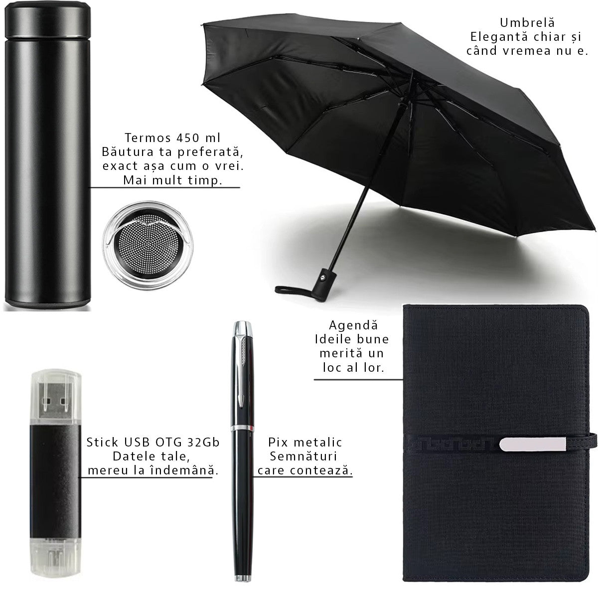 Set Cadou pentru Barbati, Negru