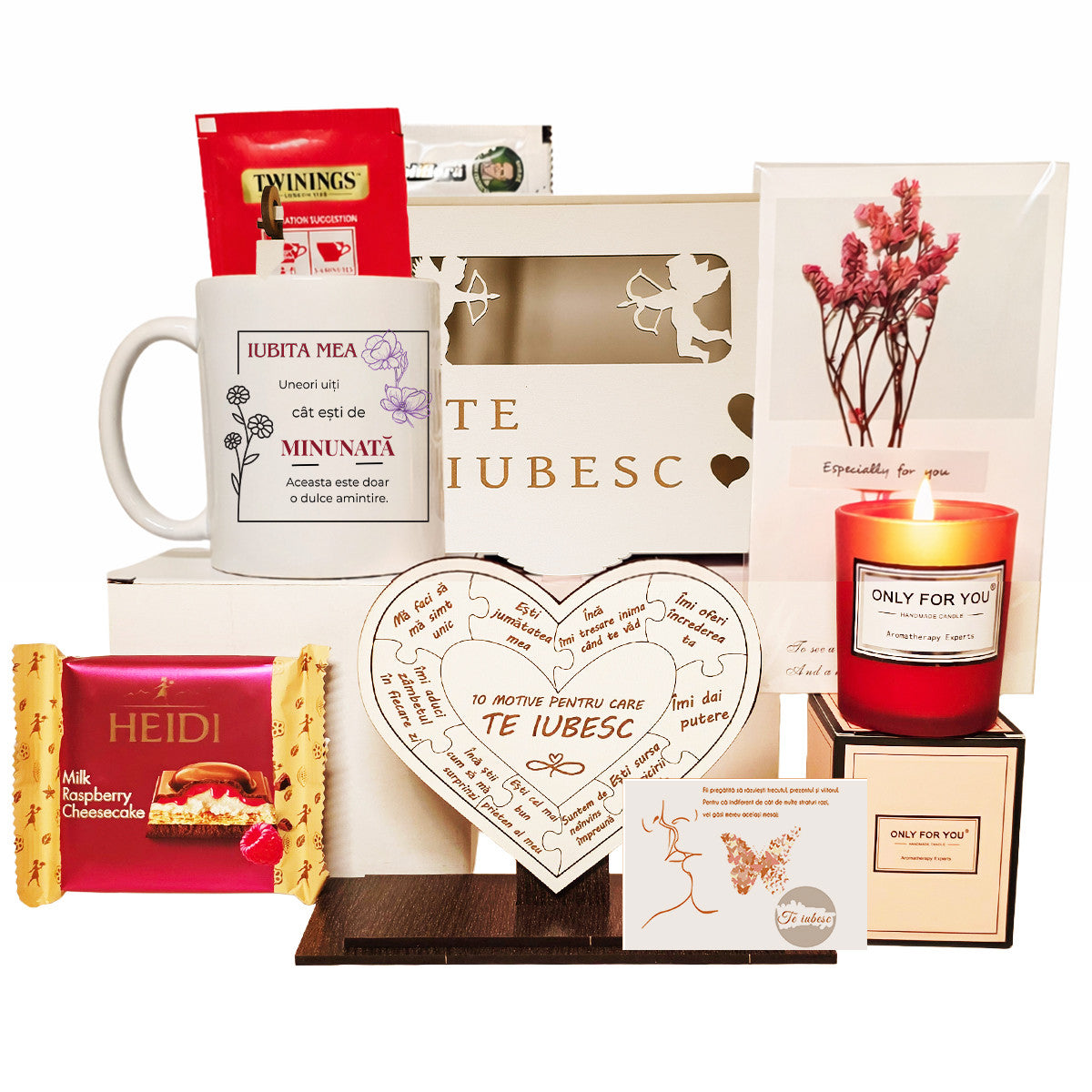 Set Cadou Premium 9 Piese JOYSTOS – Colier Argint Inimi Legate