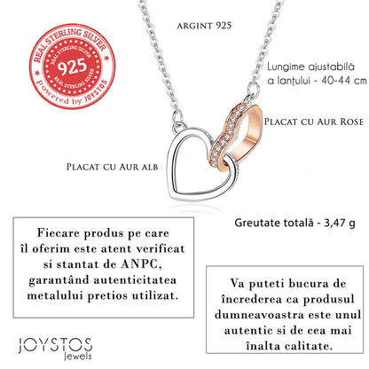 Set Cadou Premium 9 Piese JOYSTOS – Colier Argint Inimi Legate