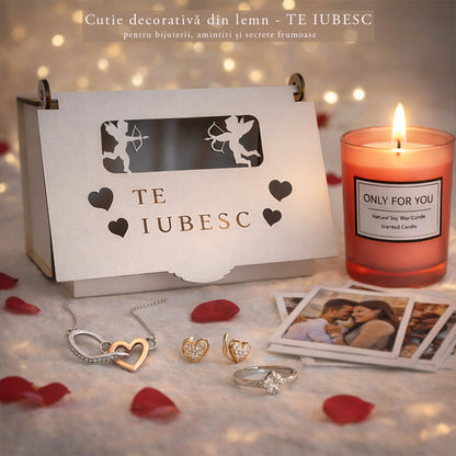 Set Cadou Premium 9 Piese JOYSTOS – Colier Argint Inimi Legate