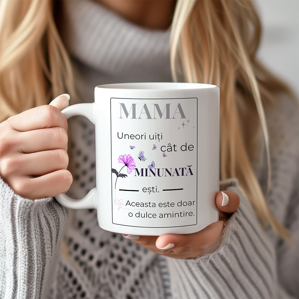 Set Cadou Mama JOYSTOS – Colier Argint 925 Cruciulita, Cutie Lemn „Te Iubesc”, Cana cu mesaj Mama, Lumanare Parfumata, Ciocolata – Cadou Emotional pentru Mama