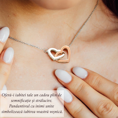 Set Cadou Femei Premium 9 Piese, JOYSTOS, – Colier Argint 925 cu Pandant Placat Aur Alb si Aur Rose 18K, Cana Personalizata, Lumanare Parfumata, Cadou Romantic pentru Iubita, Valentine’s Day / Aniversare