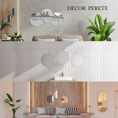 Set 12 Oglinzi Decorative pentru mese, Grosime 2 mm, Oglinzi Rotunde de 250 mm pentru piese centrale – Ideal pentru Decor de Nunta, Botez, Petreceri si Craciun
