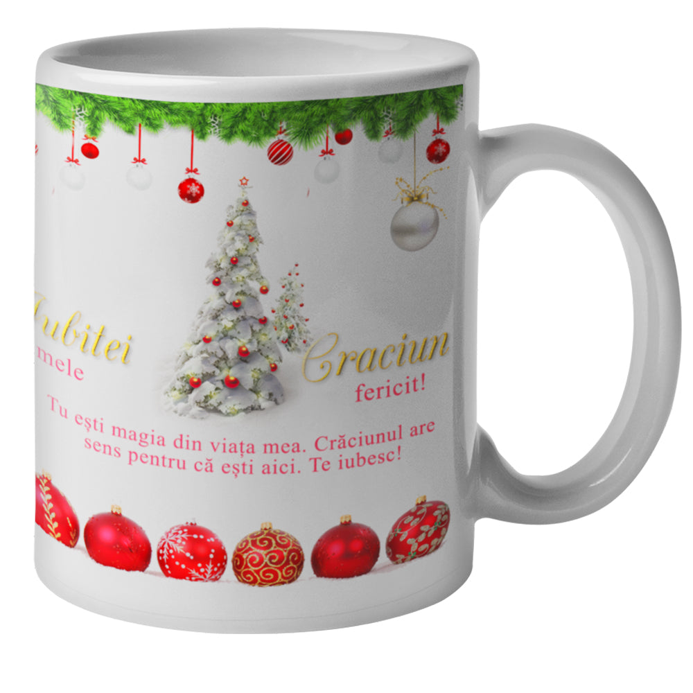 Cana Craciun cu mesaj pentru Iubita sau Sotia ta - Alexia Gifts