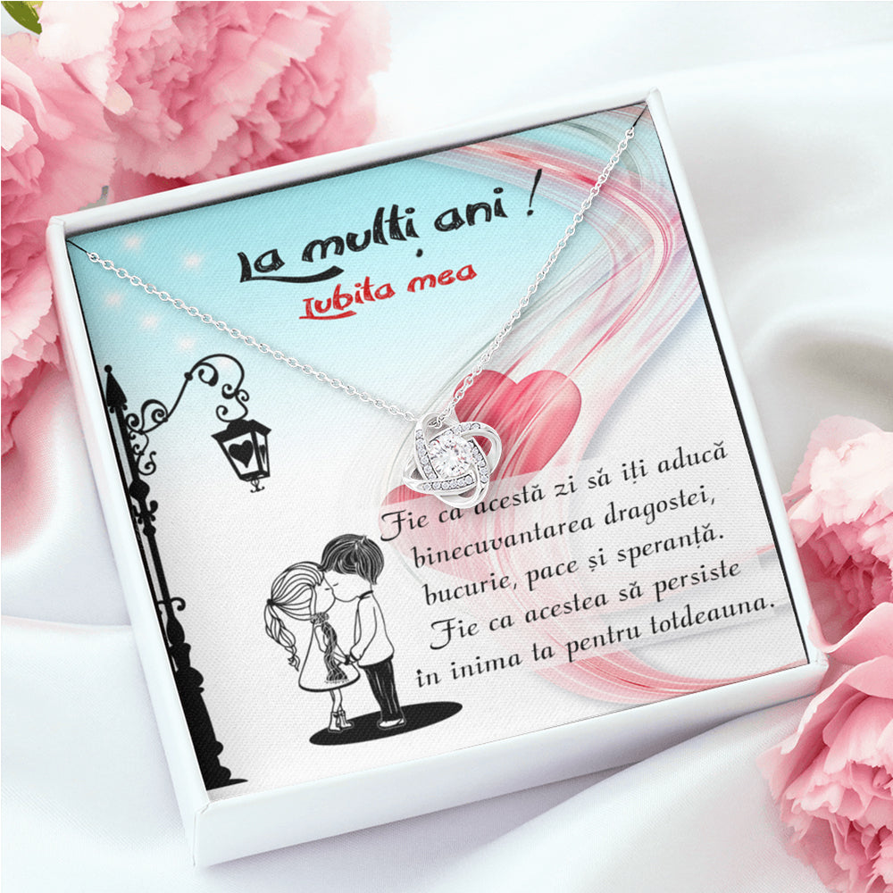 Colier Cu Pandant Nod Placat Cu Aur 14 K - Pentru Iubita - Alexia Gifts