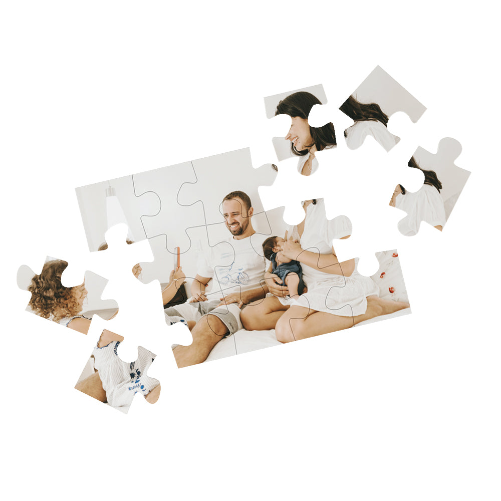 Personalizeaza Puzzle Lemn Pentru Copii si Bebelusi. Dreptunghi si Inima - ProShine Studio