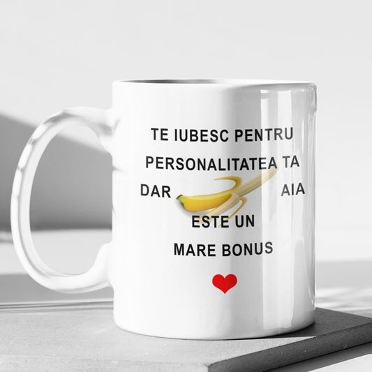 Cana Ceramica, Cadou Pentru Sot, Cadou Pentru Iubit, Cadou Amuzant Pentru El, Cadou Personalizat Pentru Sot, Mesaj Te Iubesc Pentru Personalitatea Ta - Alexia Gifts