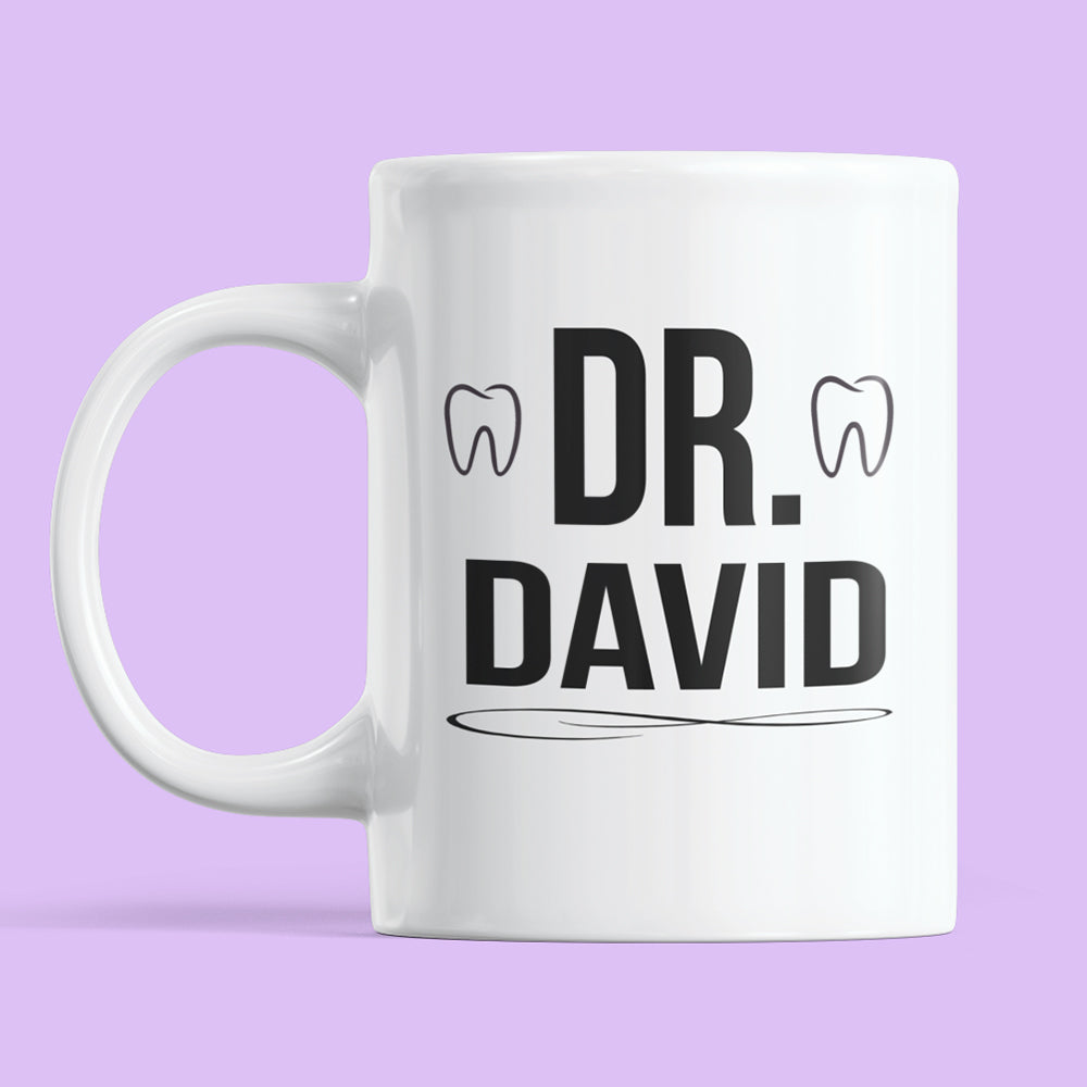 Cana Personalizata Nume Dentist, Cadou Pentru Medic, Vizita, Aniversare. Numele va fi schimbat dupa preferinta - Alexia Gifts