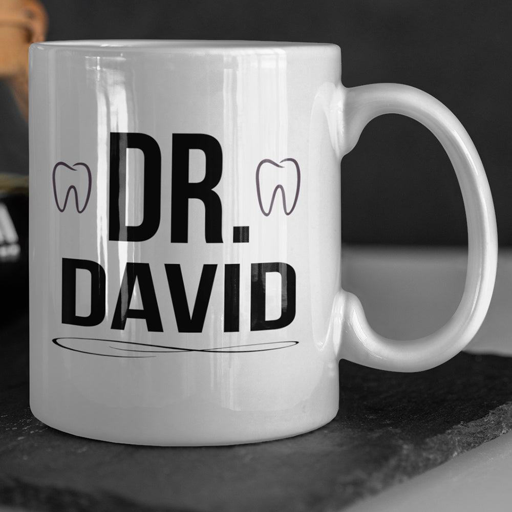 Cana Personalizata Nume Dentist, Cadou Pentru Medic, Vizita, Aniversare. Numele va fi schimbat dupa preferinta - Alexia Gifts