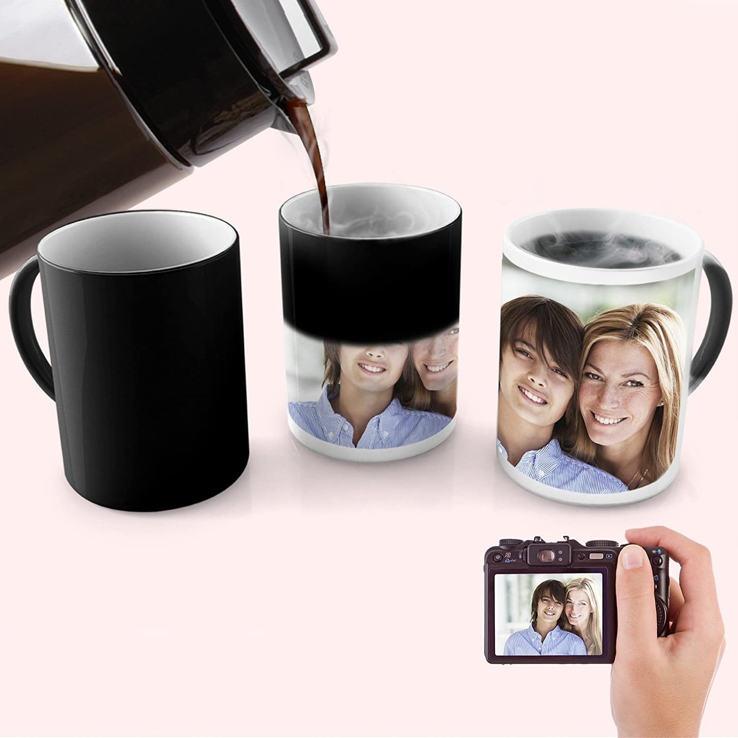 Cana Magica Personalizata Cu Poza Sau Textul Tau, Cadou Perfect Pentru Iubit, Iubita, Mama, Sora, Frate - Alexia Gifts