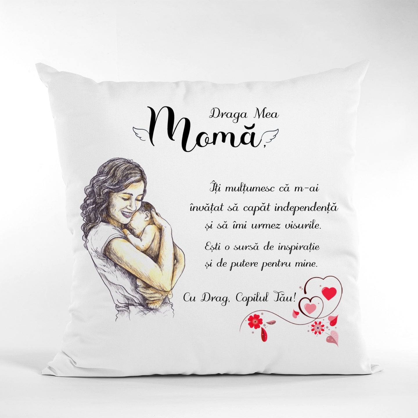 Cadou Pentru Mama Perna Personalizata Cu Text