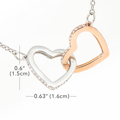 Colier Valentine's cu Pandant Inimi Legate Placate cu Aur Rose 14K