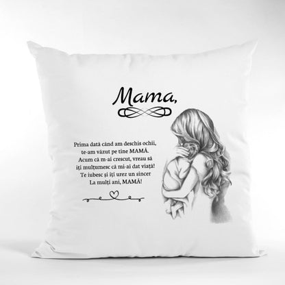 Perna Decorativa Cu Mesaj Personalizat Pentru Mama