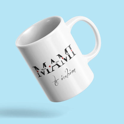 Cana ceramica, Personalizata cu text Mami te iubim si numele alese de tine - Alexia Gifts