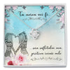 Personalizeaza Card Cu Mesajul Tau - Colier cu Pandant Nod Placat cu Aur Alb 14 K - Pentru Sora - Alexia Gifts