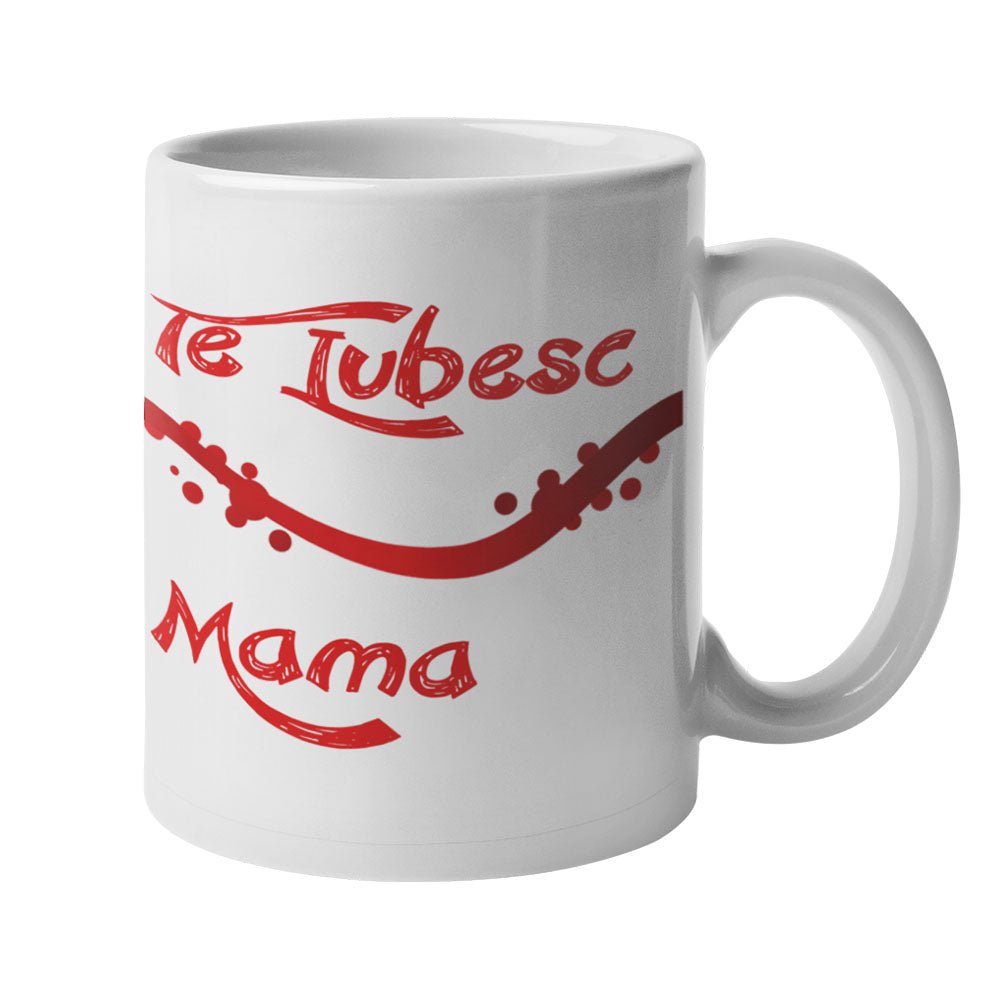 Cadou Pentru Mama, Cana Ceramica, 330 ml, Mesaj "8 Martie Te iubesc Mama" - Alexia Gifts