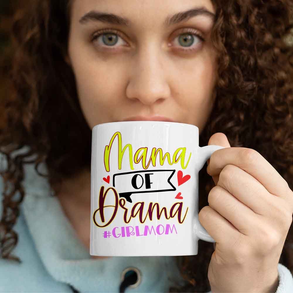 Cadou Pentru Mama, Cana Ceramica, 330 ml, Mesaj "GirlMom" - Alexia Gifts