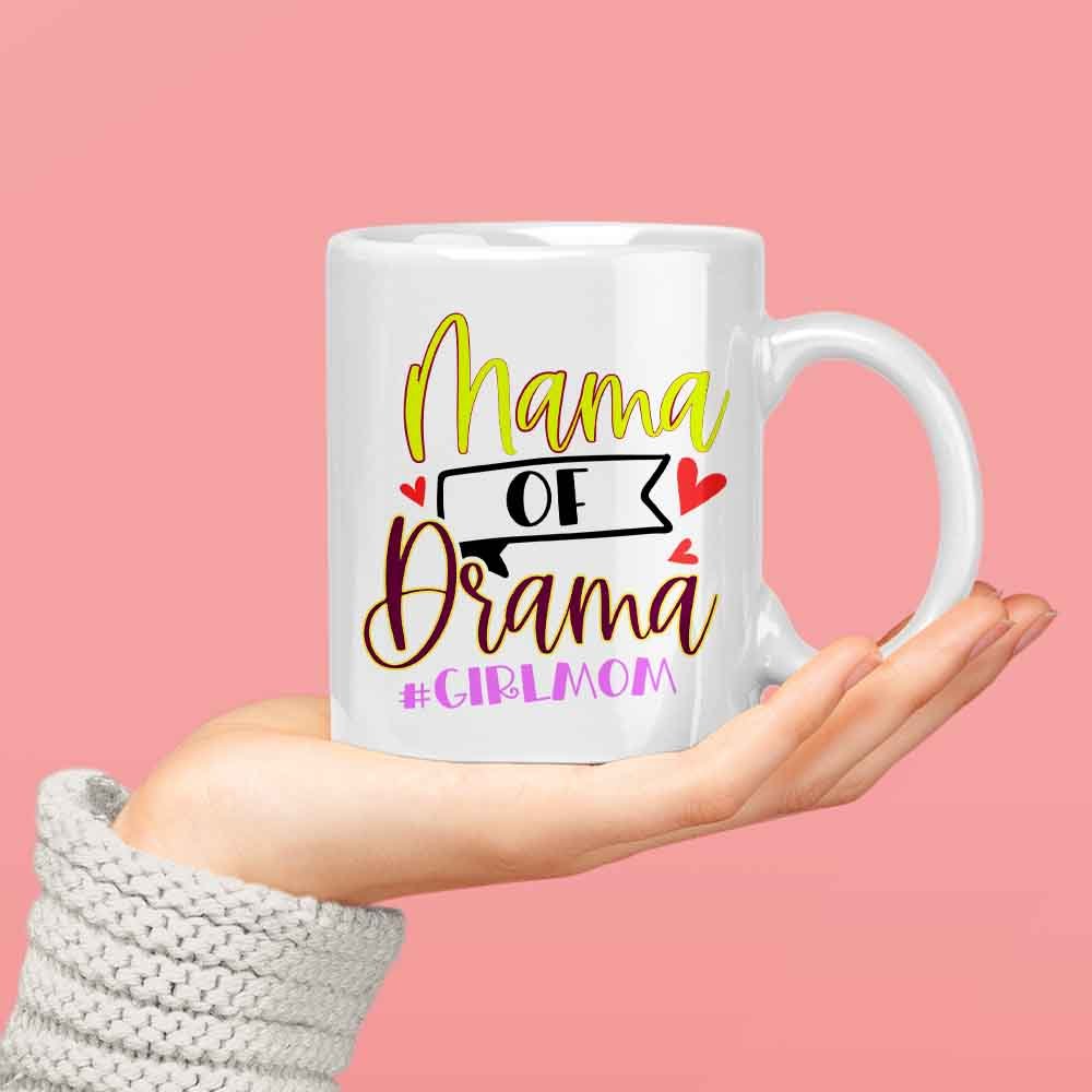 Cadou Pentru Mama, Cana Ceramica, 330 ml, Mesaj "GirlMom" - Alexia Gifts