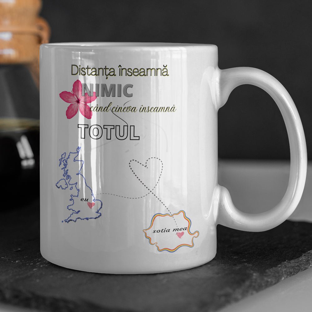 Cadou Sotie/Iubita, Cana cu Text Personalizat, Aniversare, Orice Ocazie - Alexia Gifts