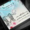 Personalizeaza Card Cu Mesajul Tau - Colier cu Pandant Nod Placat cu Aur Alb 14 K - Pentru Sora - Alexia Gifts