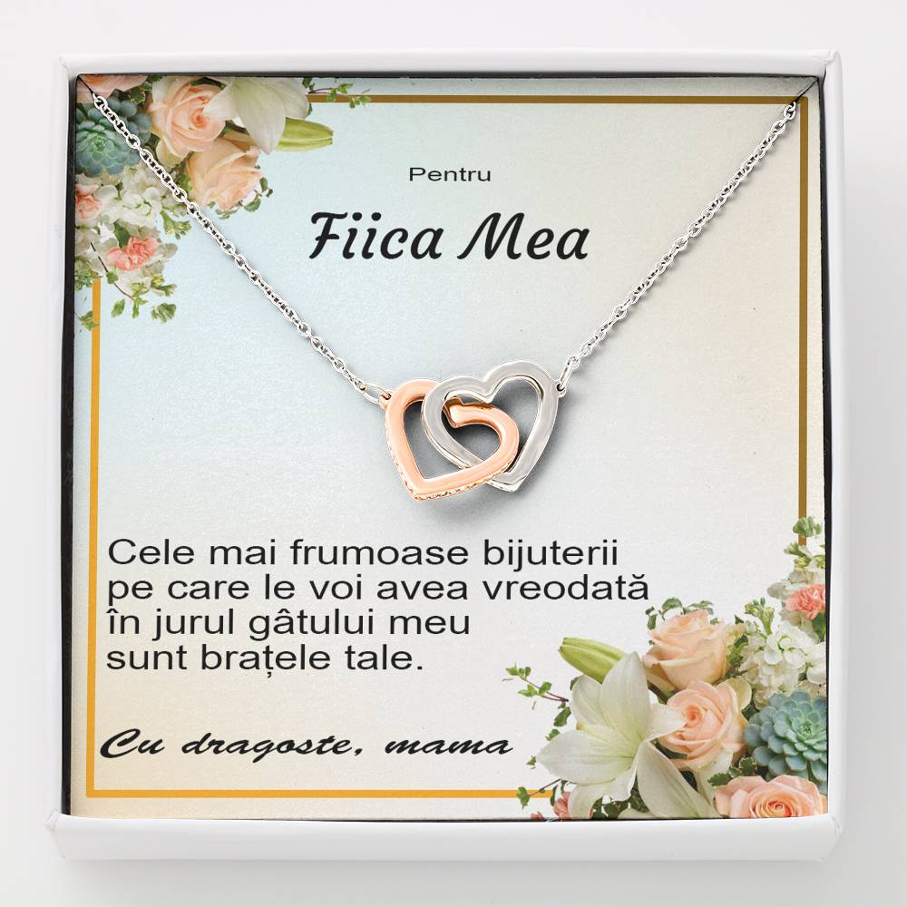 Colier Placat Cu Aur Rose 14 K, Cadou De La Mama Pentru Fiica - ProShine Studio