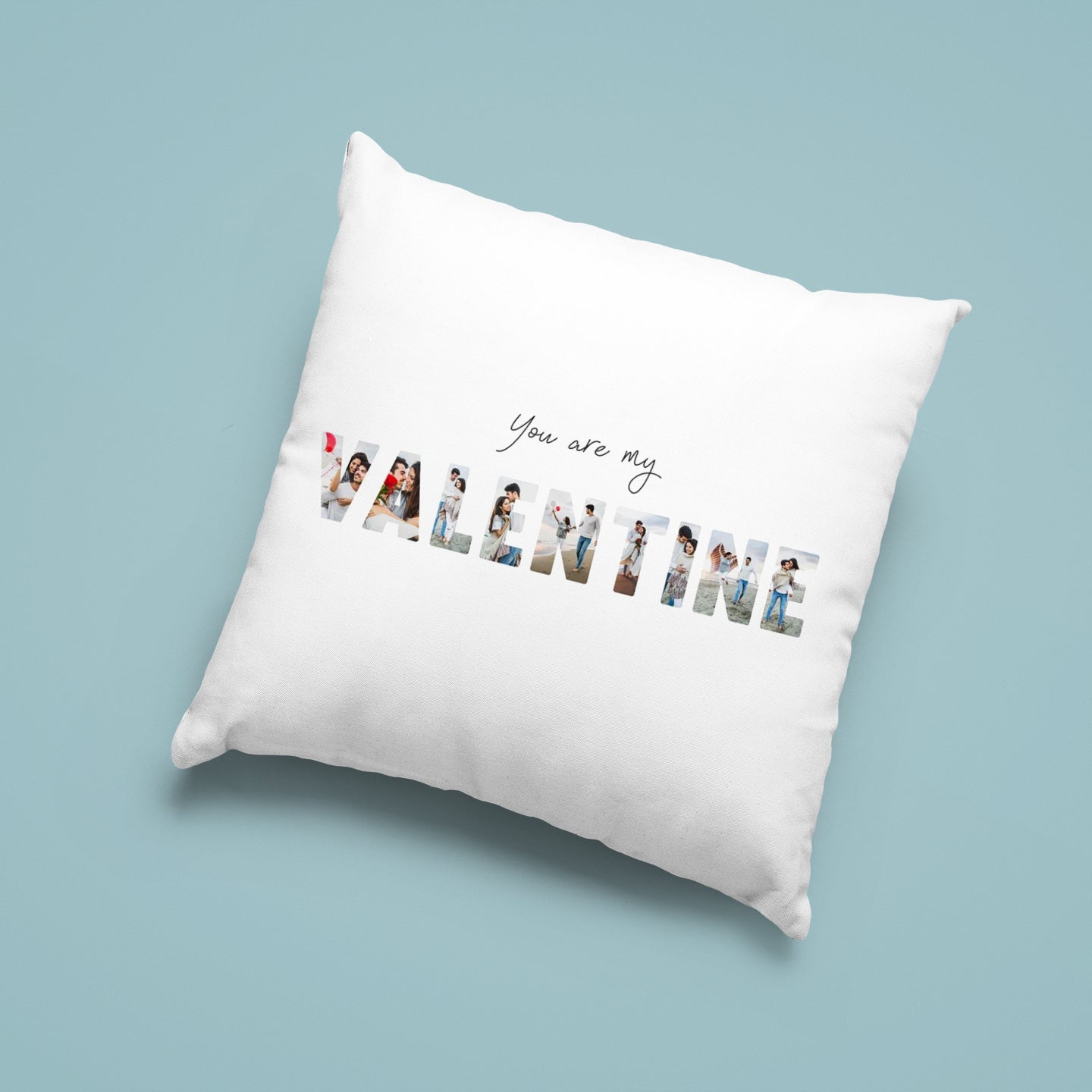 Perna Personalizata Cu Poze "You Are My Valentine"